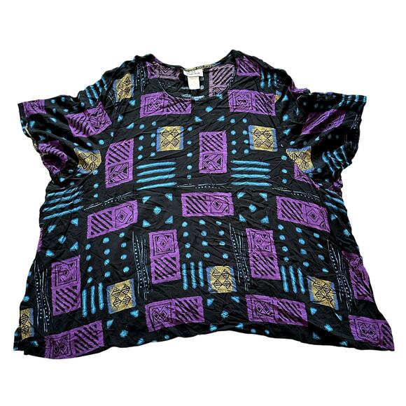 VTG PHYSICAL ATTRACTION Short Sleeve Top Size 6X Casual Classic Eclectic Indie - Picture 1 of 9